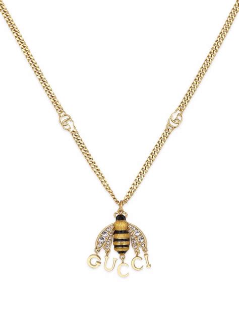 gucci gold bee charm|gucci necklace price.